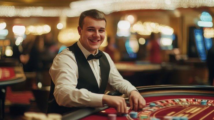 Permainan slot Relax Gaming dengan gulungan dan tombol putaran